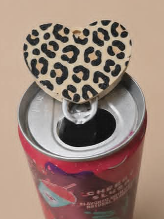 Leopard Heart Pop Tab Opener
